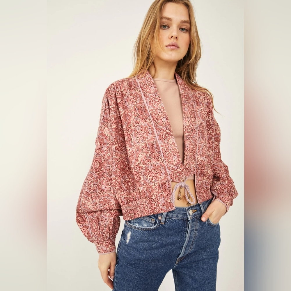 Free people rosalina jacket floral coat S